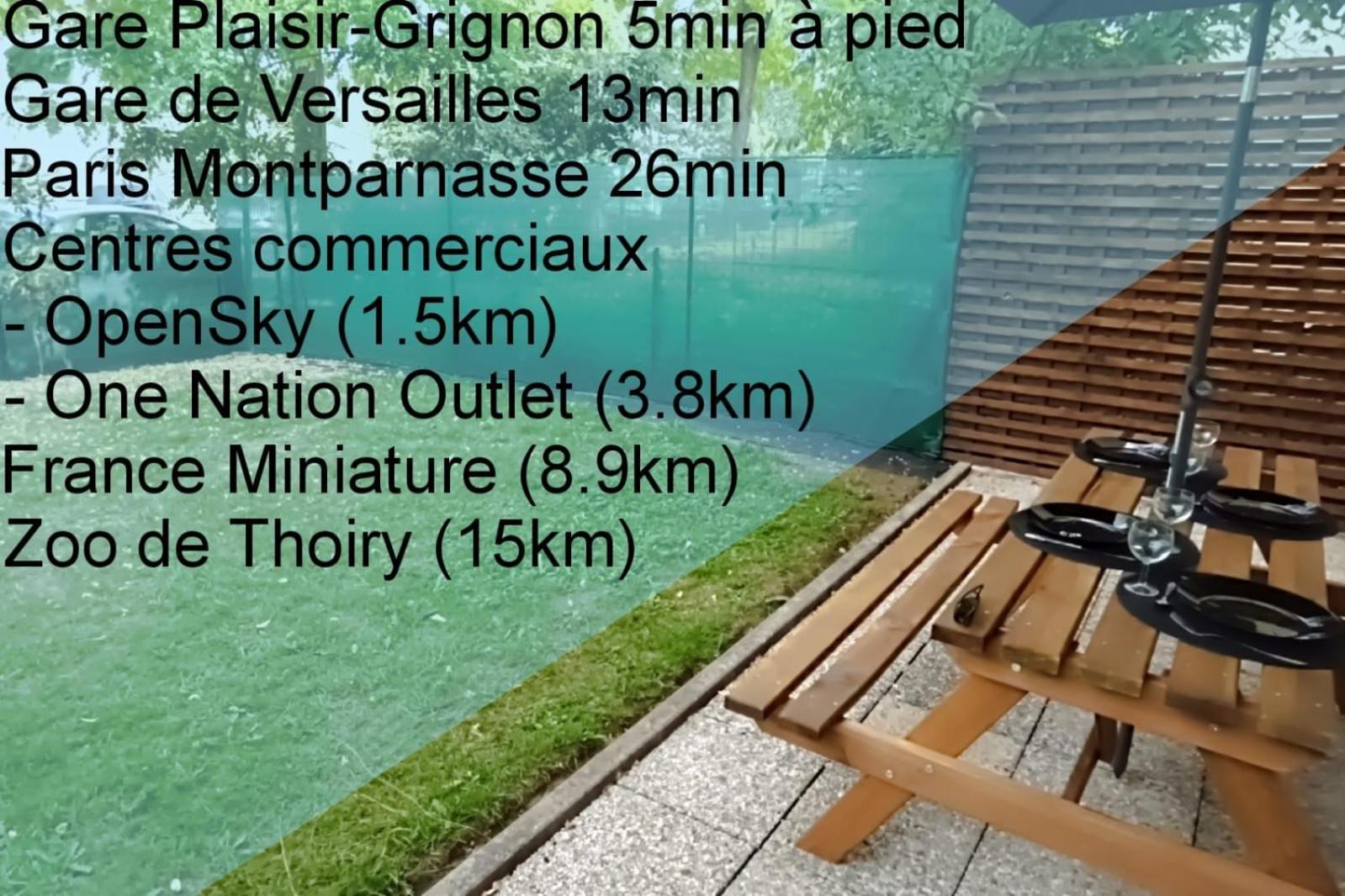 Detente & Jardin By Beds4Wanderlust - Charmant T2 Avec Jardin - Gare Plaisir-Grignon, Versailles 20Km Exterior foto